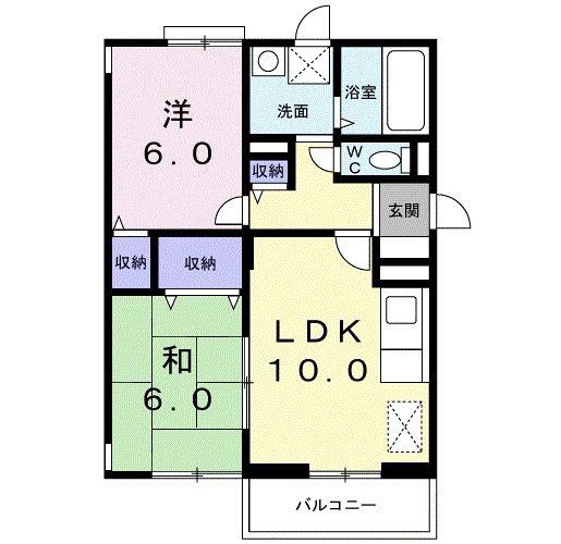 メゾンピア(2LDK/3階)の間取り写真