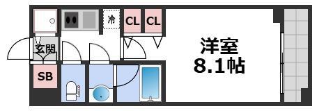 LASANTE京橋(1K/12階)の間取り写真