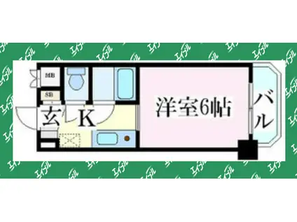 第7フクマルビル(1K/5階)の間取り写真