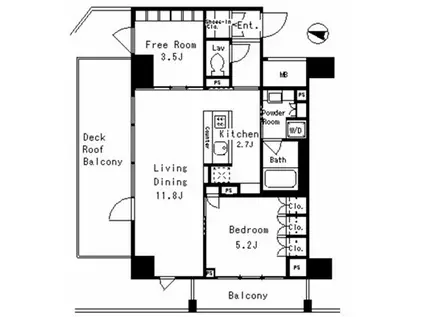 MFPRコート目黒南(1SLDK/5階)の間取り写真