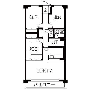 エムブレイスII(3LDK/3階)の間取り写真