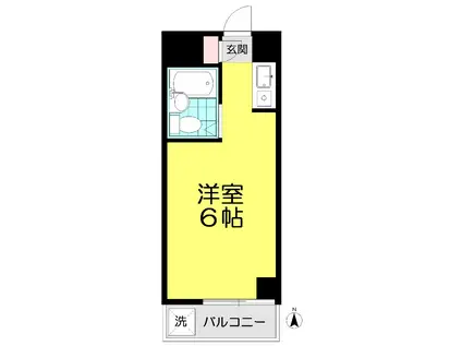 メゾンドパール(ワンルーム/2階)の間取り写真