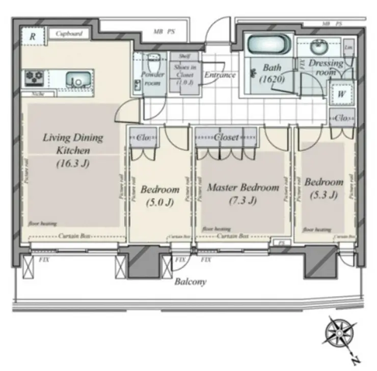 パークコート赤坂檜町ザ タワー 35階階 間取り