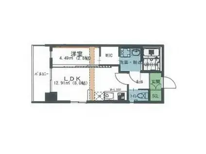 オリス丸の内(1LDK/4階)の間取り写真