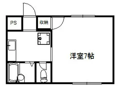畠山ハイツ(1K/2階)の間取り写真