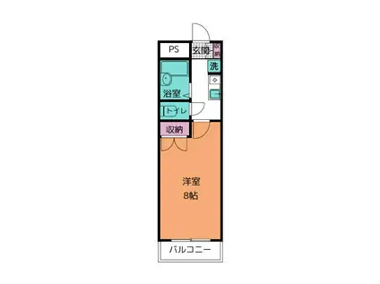 RYT2号館(1K/2階)の間取り写真