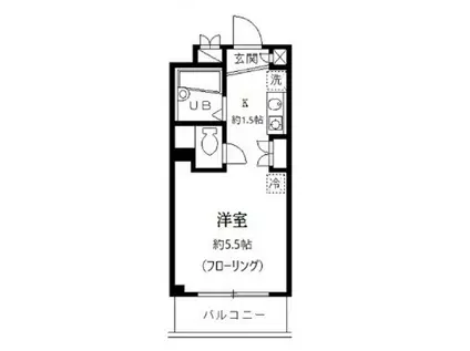 CONFOR東山(ワンルーム/1階)の間取り写真