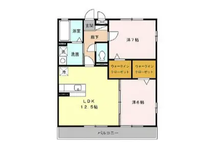 メゾン・アムール壱番館(2LDK/1階)の間取り写真