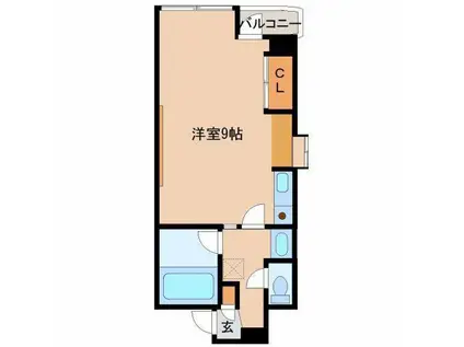 マトリクス(ワンルーム/2階)の間取り写真