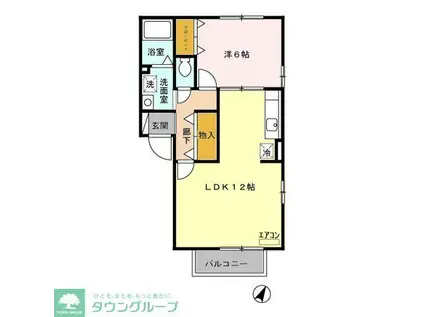 ガルデニア・T(1LDK/2階)の間取り写真