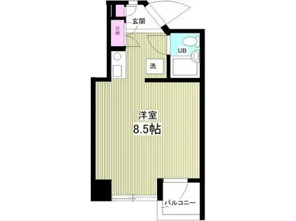 シュロス123(ワンルーム/1階)の間取り写真