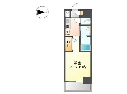 アルティザ東別院(1K/8階)の間取り写真