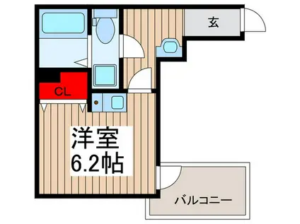 セレーノ舎人(ワンルーム/1階)の間取り写真