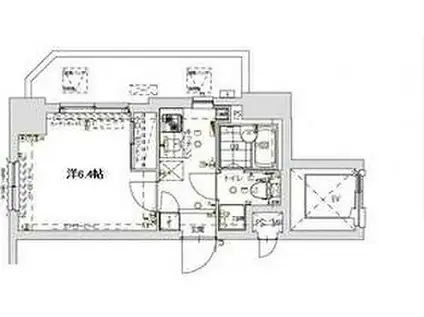 プレスタイル森下II(1K/5階)の間取り写真