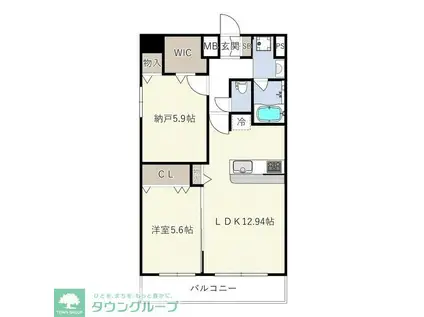 TCS北浦和レジデンス(2LDK/8階)の間取り写真