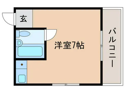 リベラールハイム(ワンルーム/2階)の間取り写真