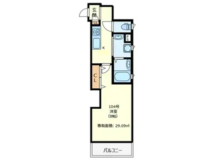 イトーピアホーム近大前(1K/1階)の間取り写真