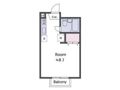 ラ・フィエスタ(ワンルーム/2階)の間取り写真
