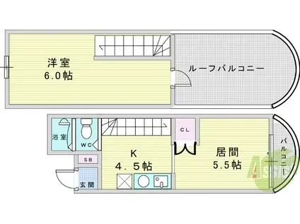 コスモ78(1LDK/3階)の間取り写真