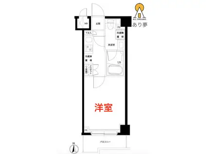 ルーブル横濱吉野町(1K/1階)の間取り写真