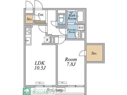 リブリ・FINEIII(1LDK/1階)の間取り写真