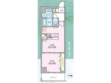 旭BUILDING(1LDK/3階)の間取り写真