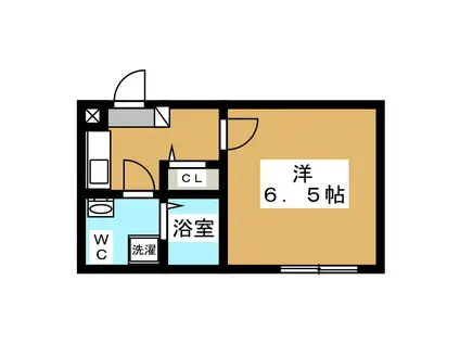 パールハウス町田(1K/1階)の間取り写真