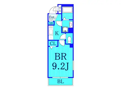 ビーカーサ バンドウバシ(1K/4階)の間取り写真