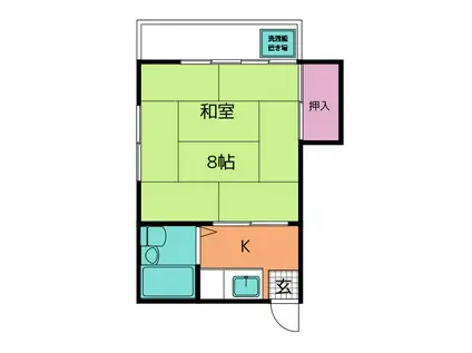 スズキハイツ(1K/2階)の間取り写真