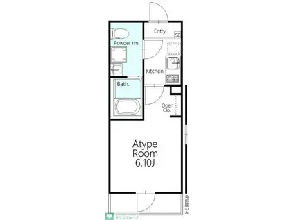 SOLANA鴻巣加美(1K/3階)の間取り写真