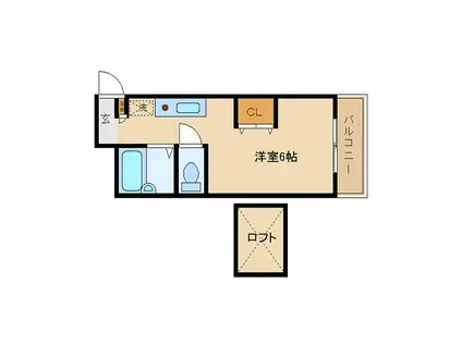 めぞん十刻(1K/1階)の間取り写真