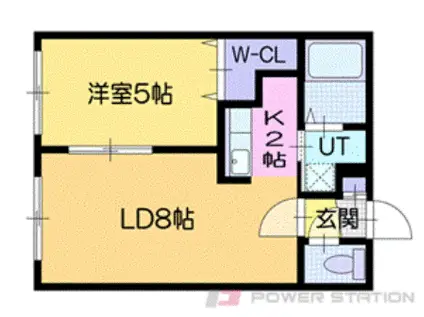 地下鉄東西線 ひばりが丘駅(北海道) 徒歩4分 4階建 築9年(1LDK/3階)の間取り写真