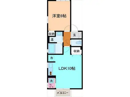 アビタシオン・フロイデ(1LDK/2階)の間取り写真