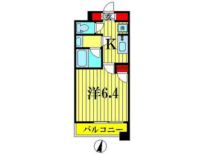 タワービュ―レジデンス吾妻橋(1K/2階)の間取り写真