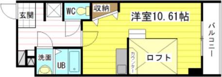 ファミーリエ昭和町(ワンルーム/4階)の間取り写真
