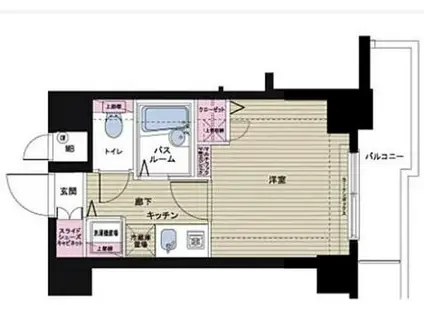 フェニックス日本橋人形町(1K/2階)の間取り写真