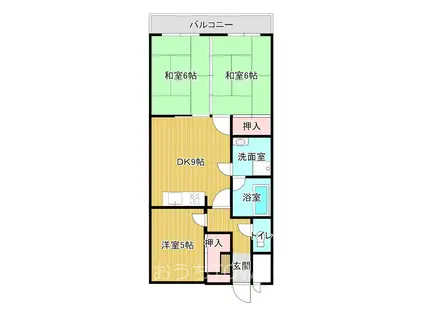 グランドパレス東雲(3DK/4階)の間取り写真