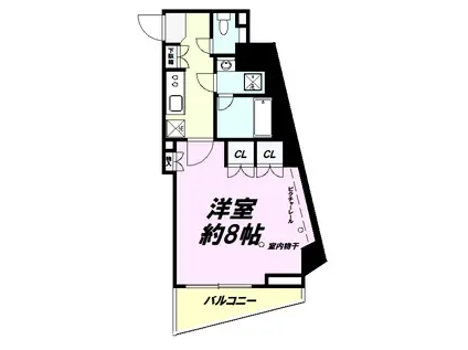 ステージファースト八王子II(1K/4階)の間取り写真