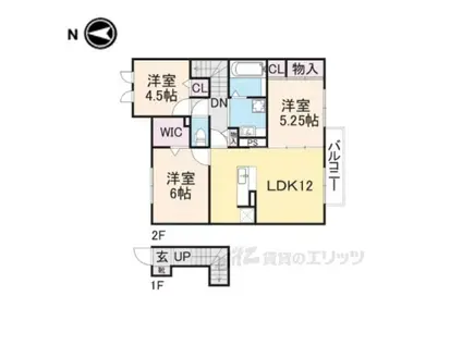 ブロッサムコート(3LDK/2階)の間取り写真