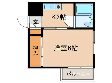 ブルガードしらとり(1K/3階)の間取り写真