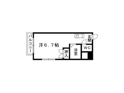 マーカス天神(ワンルーム/5階)の間取り写真