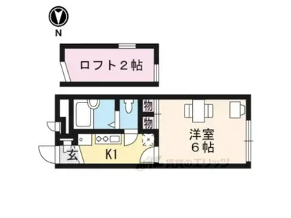 レオパレス墨染(1K/2階)の間取り写真