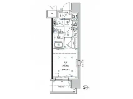 クレイシア赤羽(1K/7階)の間取り写真