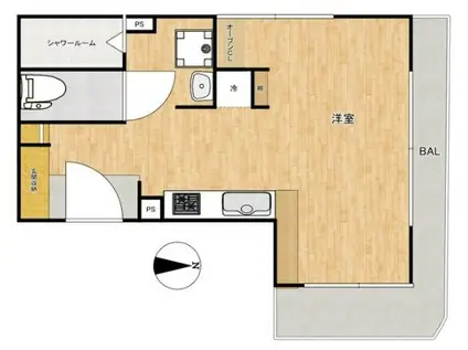 REIZ LUCCIOLA(ワンルーム/2階)の間取り写真