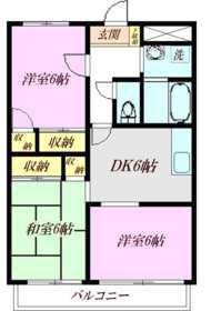ヌーベルシャトー朝霞(3DK/3階)の間取り写真