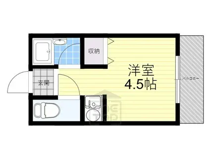 RAPPORT37(ワンルーム/5階)の間取り写真