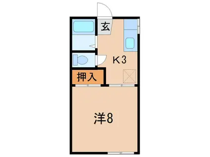 堀ノ内アパート(1K/1階)の間取り写真