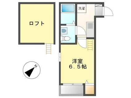 エヌエスティーカミオタイ(1SK/2階)の間取り写真