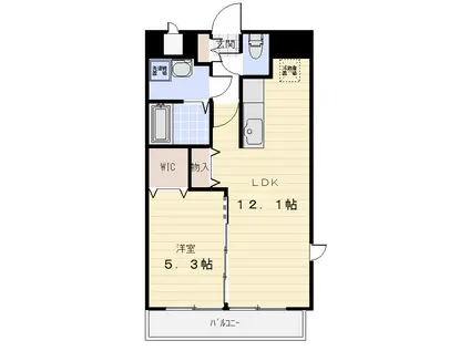 LIVE南新町(1LDK/1階)の間取り写真