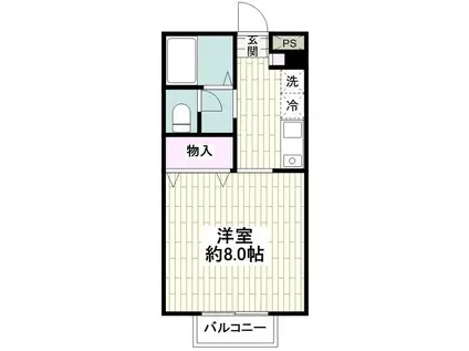 テールポワール(1K/2階)の間取り写真